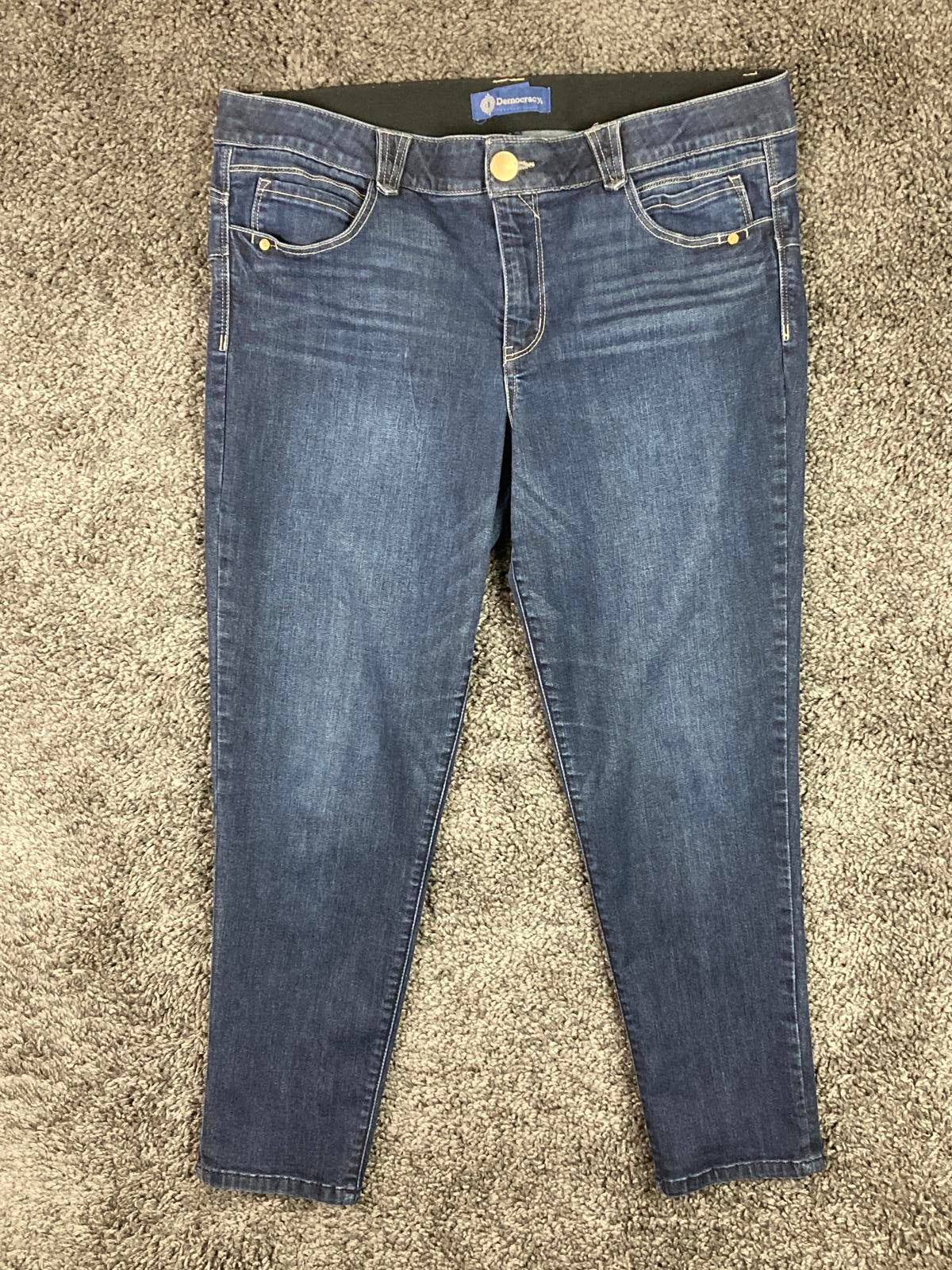 Democracy "Ab"solution Skinny Jeans Womens Size 16 Dark Wash Stretch