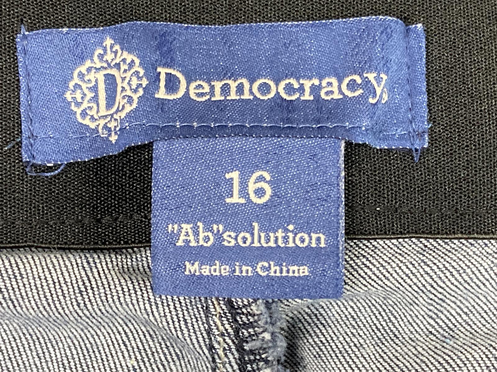 Democracy "Ab"solution Skinny Jeans Womens Size 16 Dark Wash Stretch