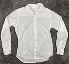 Ganesh Shirt Mens White Stretch Button Front Size XL