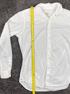 Ganesh Shirt Mens White Stretch Button Front Size XL