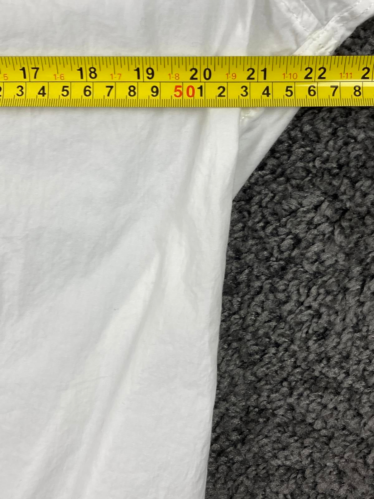 Ganesh Shirt Mens White Stretch Button Front Size XL