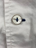 Ganesh Shirt Mens White Stretch Button Front Size XL