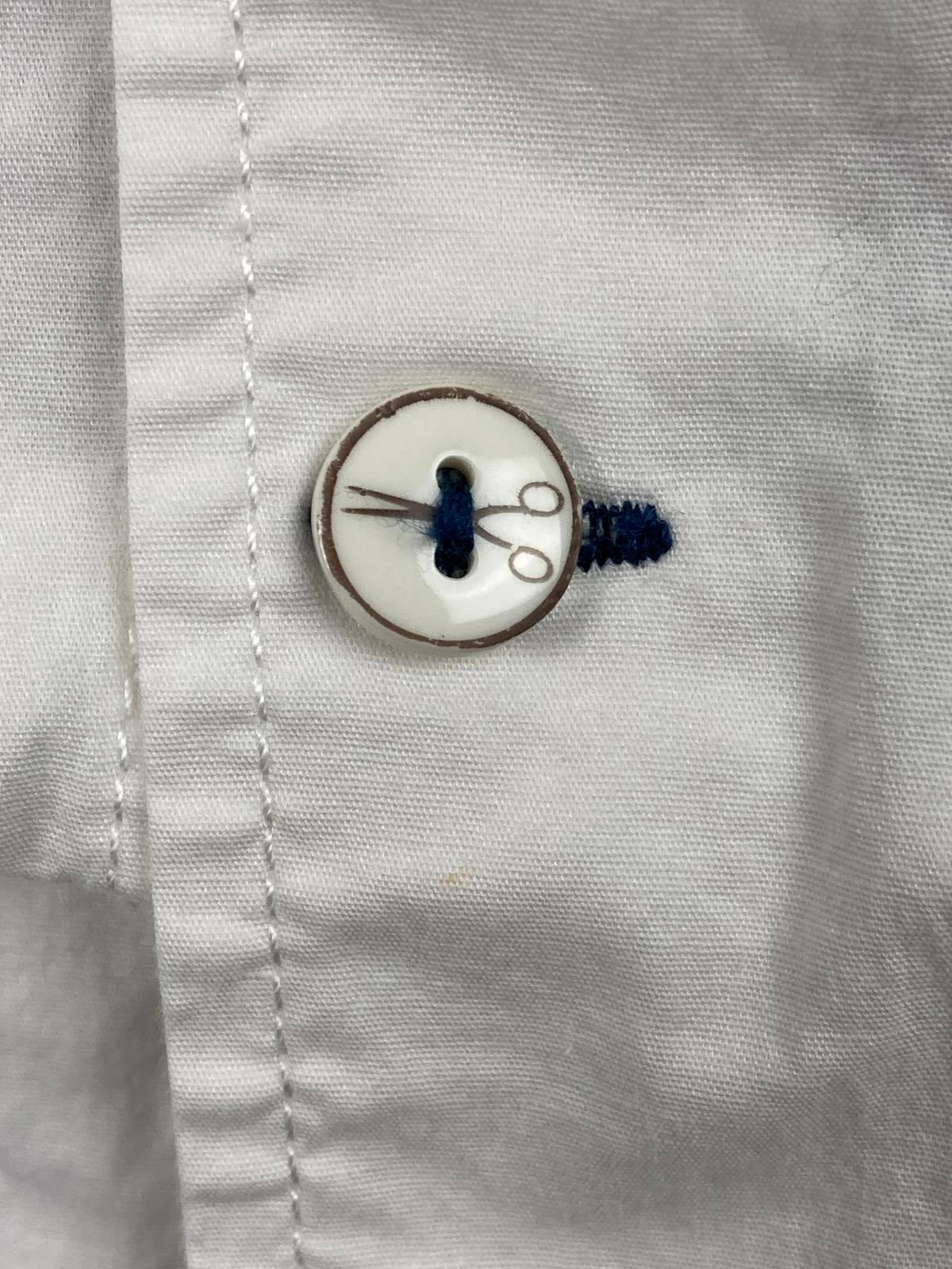 Ganesh Shirt Mens White Stretch Button Front Size XL
