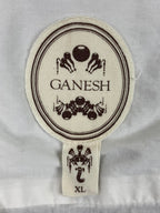 Ganesh Shirt Mens White Stretch Button Front Size XL