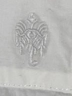 Ganesh Shirt Mens White Stretch Button Front Size XL