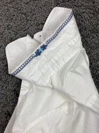 Ganesh Shirt Mens White Stretch Button Front Size XL