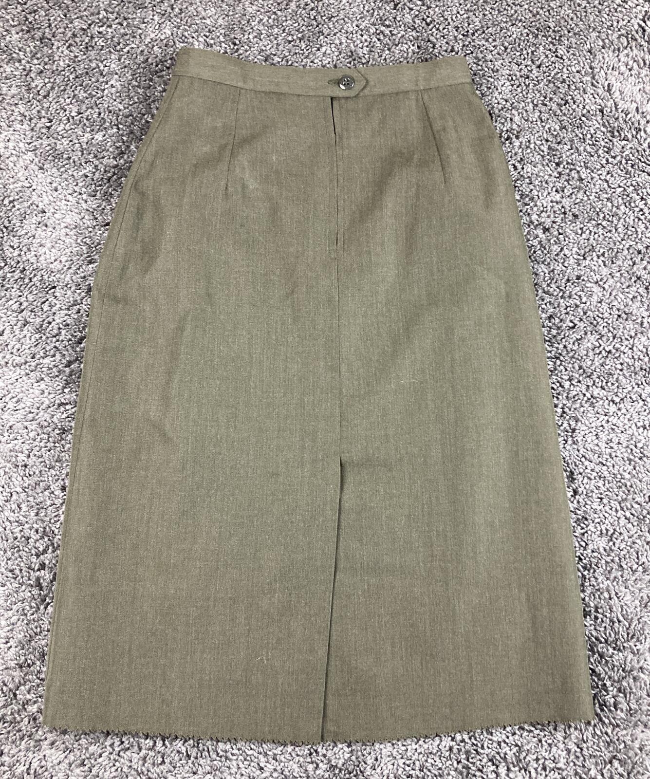 USMC Women's Service Skirt  Marine Corps Green Wool Blend Uniform 8MR NWT