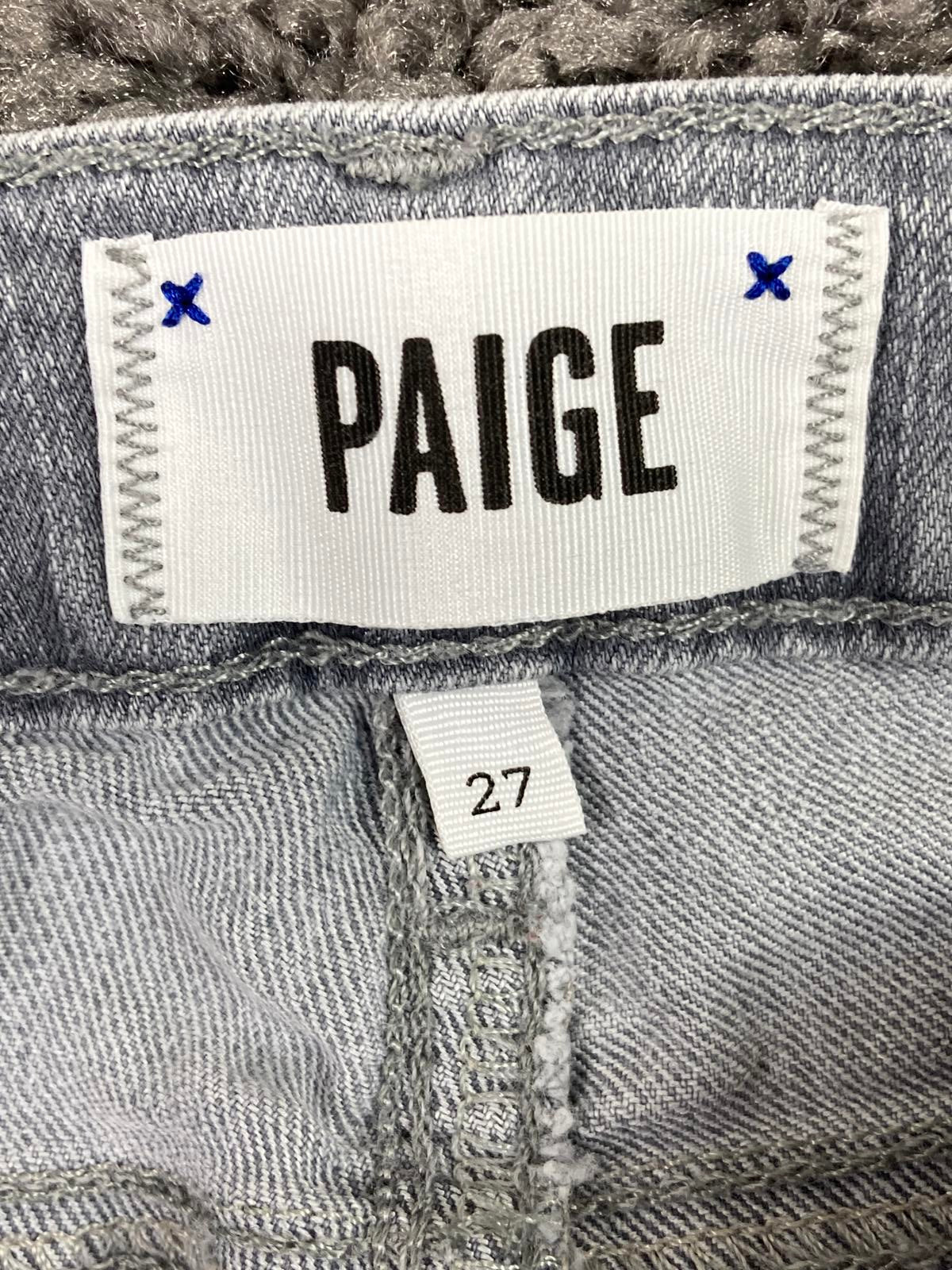PAIGE Peg Skinny Jeans Women Size  27 Gray Stretch Denim