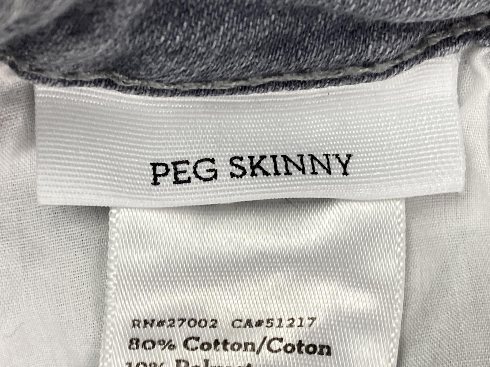 PAIGE Peg Skinny Jeans Women Size  27 Gray Stretch Denim