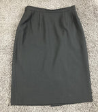 Greta Garbo Signature Skirt Women's Black Wool Blend Made Italy Sz 4