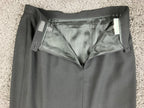 Greta Garbo Signature Skirt Women's Black Wool Blend Made Italy Sz 4