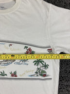 Quiksilver Waterman T Shirt Mens White Mele Kalikimaka Surfing Santa 2013 Sz M