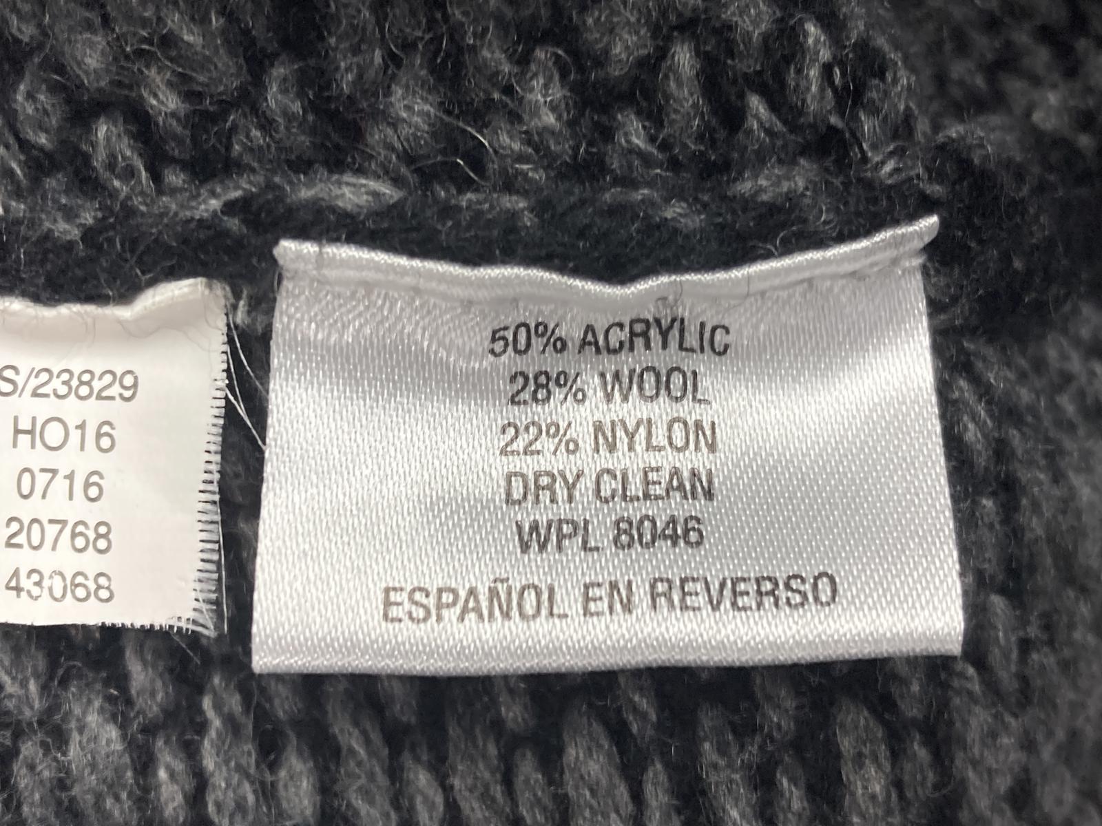 Club Room Men’s Nordic Fair Isle Chunky Knit Sweater Gray Wool Blend Size Large