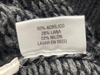 Club Room Men’s Nordic Fair Isle Chunky Knit Sweater Gray Wool Blend Size Large