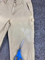 American Eagle Carpenter Pants Women's Khaki High Rise Straight Sz 2