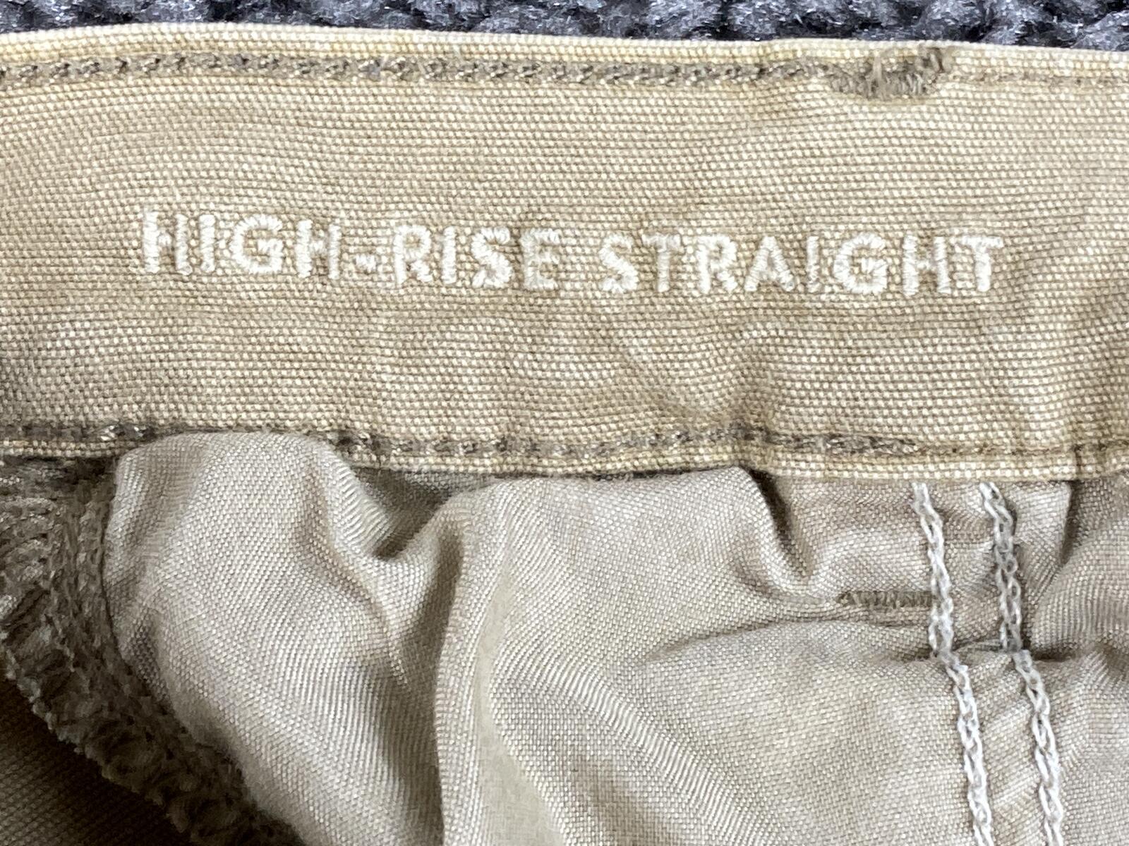 American Eagle Carpenter Pants Women's Khaki High Rise Straight Sz 2