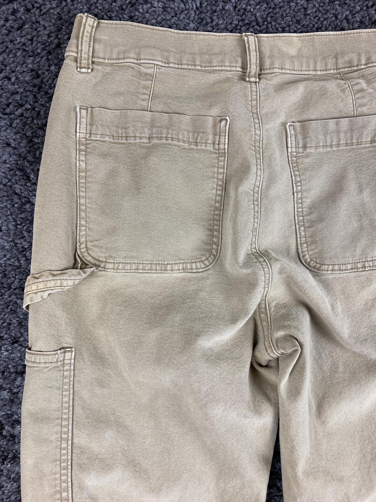 American Eagle Carpenter Pants Women's Khaki High Rise Straight Sz 2