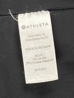 Athleta Metro Straight Capri Pants Womens Black High Rise Zipper Pockets Sz S