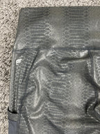 Fabletics PowerHold High Waisted Leggings Metallic Snakeskin Python Pockets Grey