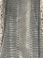 Fabletics PowerHold High Waisted Leggings Metallic Snakeskin Python Pockets Grey