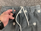 Urban Outfitters Dice Corduroy Pants Mens Grey Embroidered Trousers Sz Small