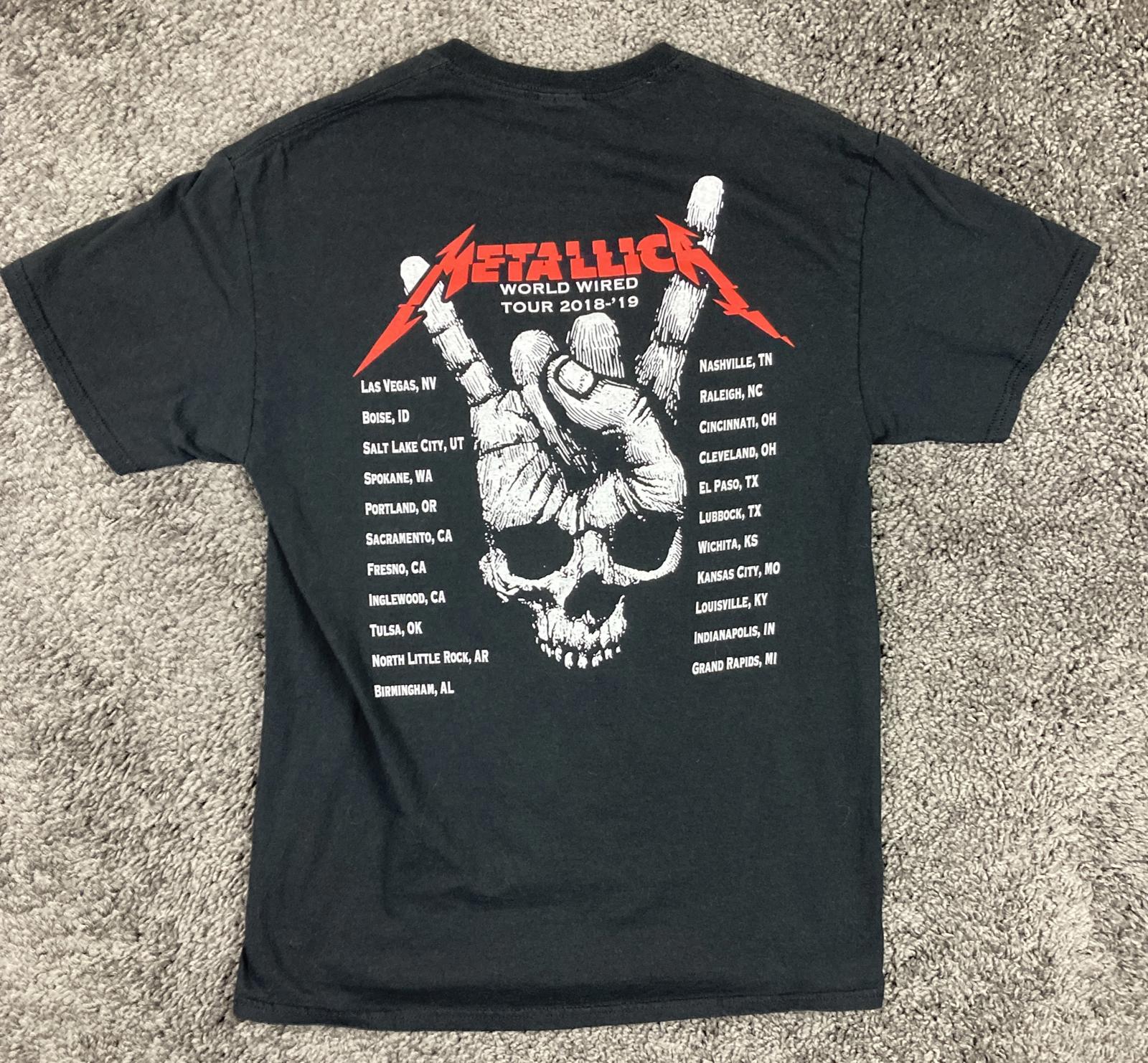 Metallica Hardwired To Self-Destruct World Wired Tour 2018-19 T-Shirt Mens Sz M
