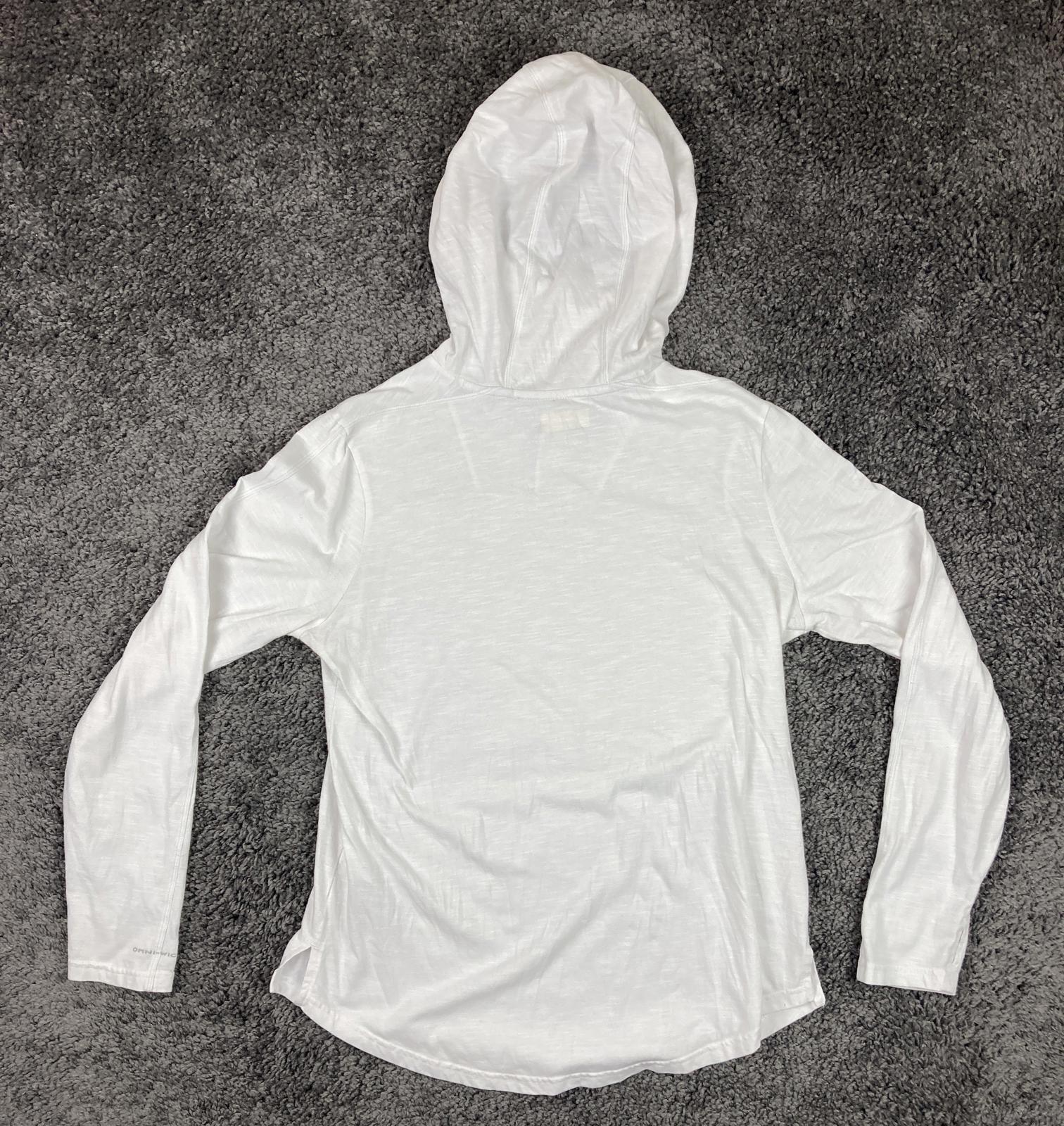 Columbia Omni Wick Lightweight Hooded Pullover Woman's Size Large White
