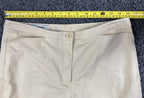 Faconnable Women's Chino Pants Beige Stretch Cotton Straight Leg Size 6