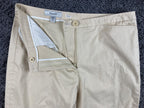 Faconnable Women's Chino Pants Beige Stretch Cotton Straight Leg Size 6