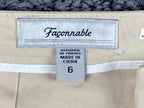 Faconnable Women's Chino Pants Beige Stretch Cotton Straight Leg Size 6