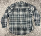 Wolverine Plaid Flannel Shirt Mens XL Gray Button Front Long Sleeve