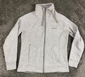 Avalanche Women's Full Zip Fleece Jacket Gray Knit Thumbhole Pockets Size Large