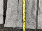 Avalanche Women's Full Zip Fleece Jacket Gray Knit Thumbhole Pockets Size Large