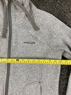 Avalanche Women's Full Zip Fleece Jacket Gray Knit Thumbhole Pockets Size Large
