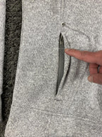 Avalanche Women's Full Zip Fleece Jacket Gray Knit Thumbhole Pockets Size Large