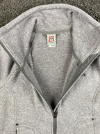 Avalanche Women's Full Zip Fleece Jacket Gray Knit Thumbhole Pockets Size Large