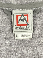 Avalanche Women's Full Zip Fleece Jacket Gray Knit Thumbhole Pockets Size Large