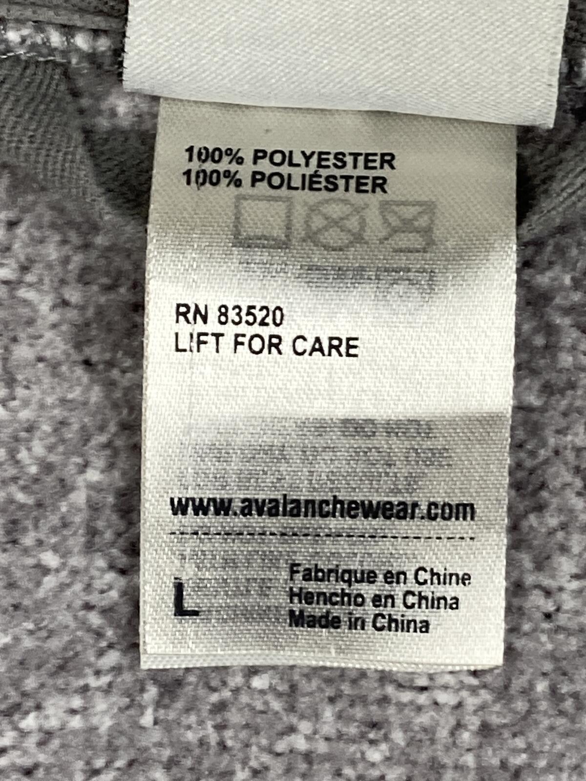 Avalanche Women's Full Zip Fleece Jacket Gray Knit Thumbhole Pockets Size Large