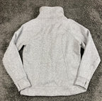 Avalanche Women's Full Zip Fleece Jacket Gray Knit Thumbhole Pockets Size Large