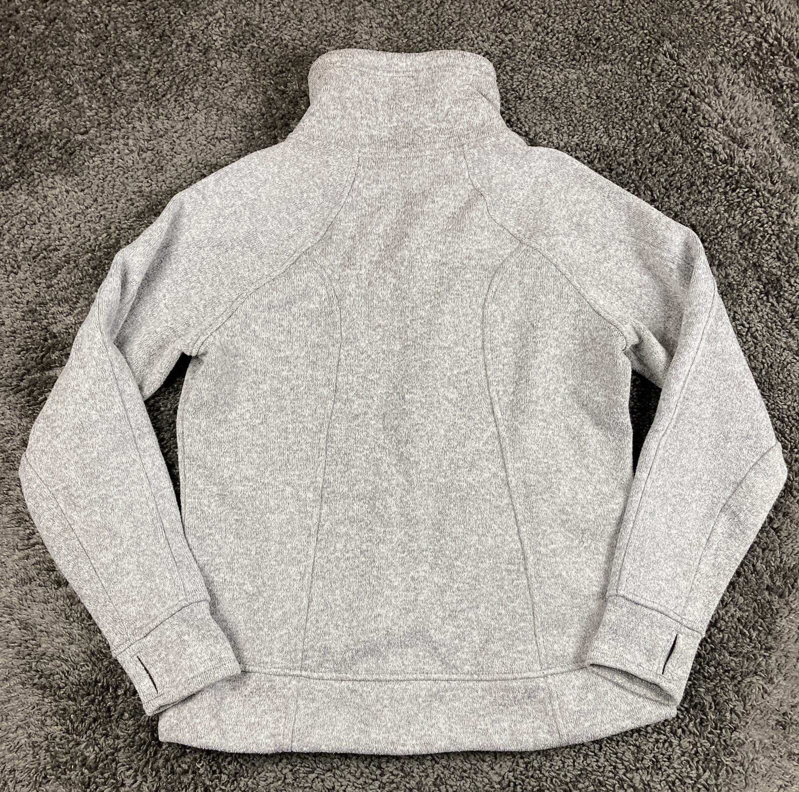 Avalanche Women's Full Zip Fleece Jacket Gray Knit Thumbhole Pockets Size Large
