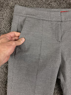 HUGO Hugo Boss Hevas Slim Fit Dress Pants Women’s 6 Grey Micro Check Cropped