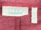 LOGO Lounge Lori Goldstein Cardigan Pink/Red  French Terry Cascading Cardigan 1X
