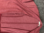 LOGO Lounge Lori Goldstein Cardigan Pink/Red  French Terry Cascading Cardigan 1X