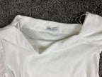 Zara White One Shoulder Mini Dress Long Sleeve Draped Gathered Party Sexy Size M