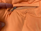 Talbots Goose Down Quilted Puffer Vest Women’s Size S Orange Hood Zip Front