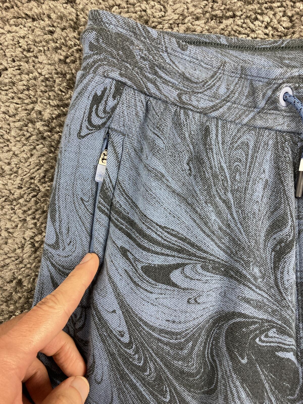 Athleta Girl Warm Up 2.0 Jogger Pants Blue Marble Swirl Fleece Soft  Sz XXL 16