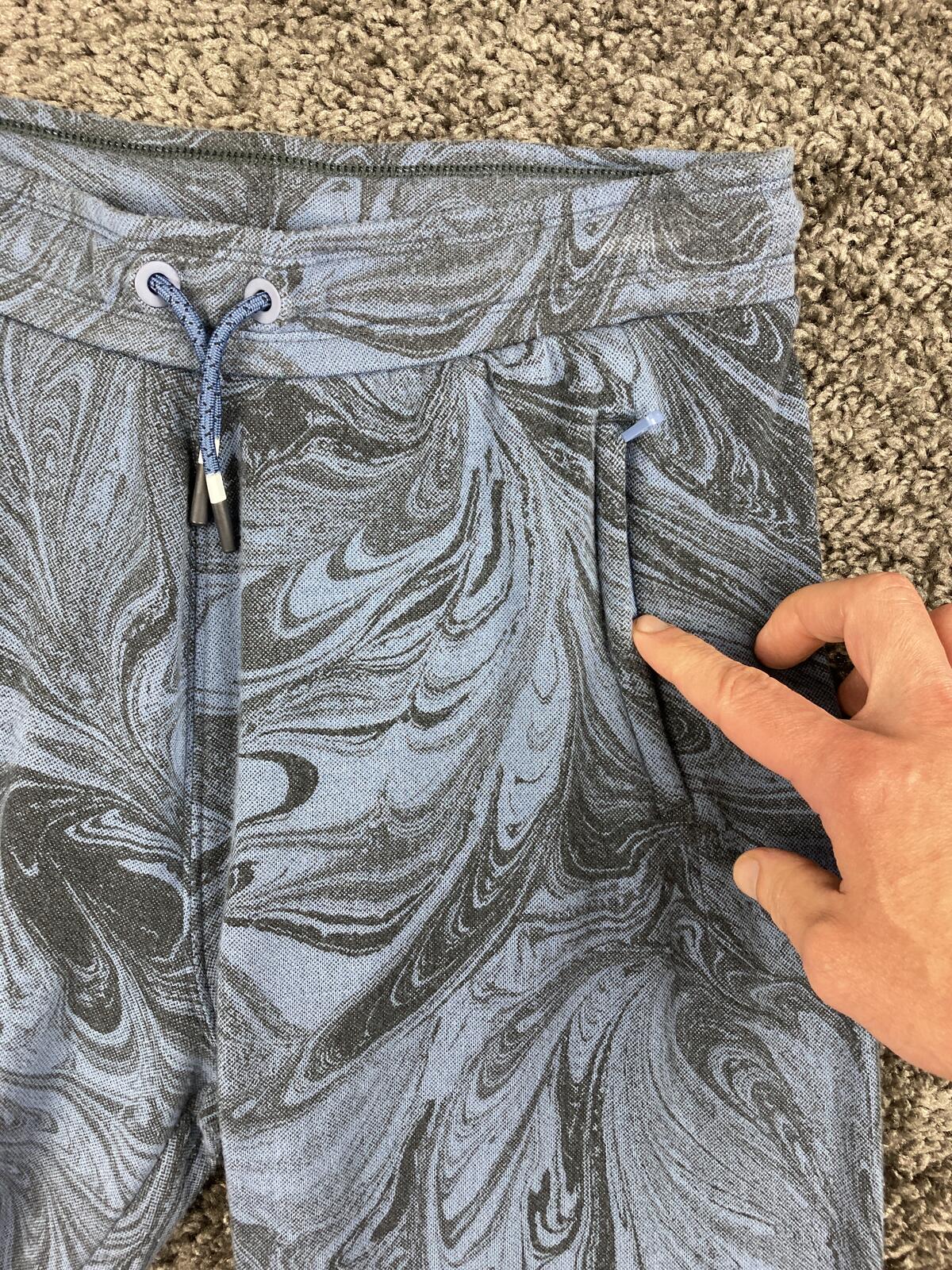 Athleta Girl Warm Up 2.0 Jogger Pants Blue Marble Swirl Fleece Soft  Sz XXL 16