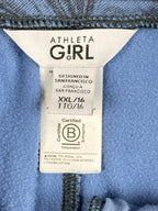 Athleta Girl Warm Up 2.0 Jogger Pants Blue Marble Swirl Fleece Soft  Sz XXL 16
