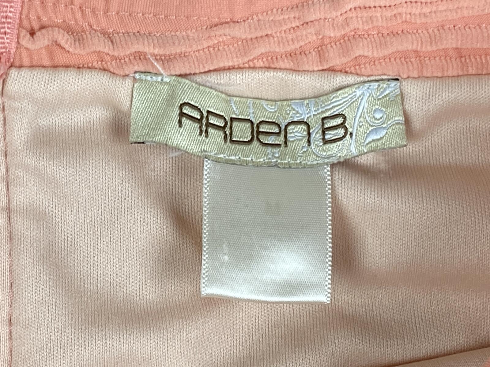 Arden B Coral Pink Textured Wave Bodycon Mini Skirt Peach Ribbed Zipper Back L