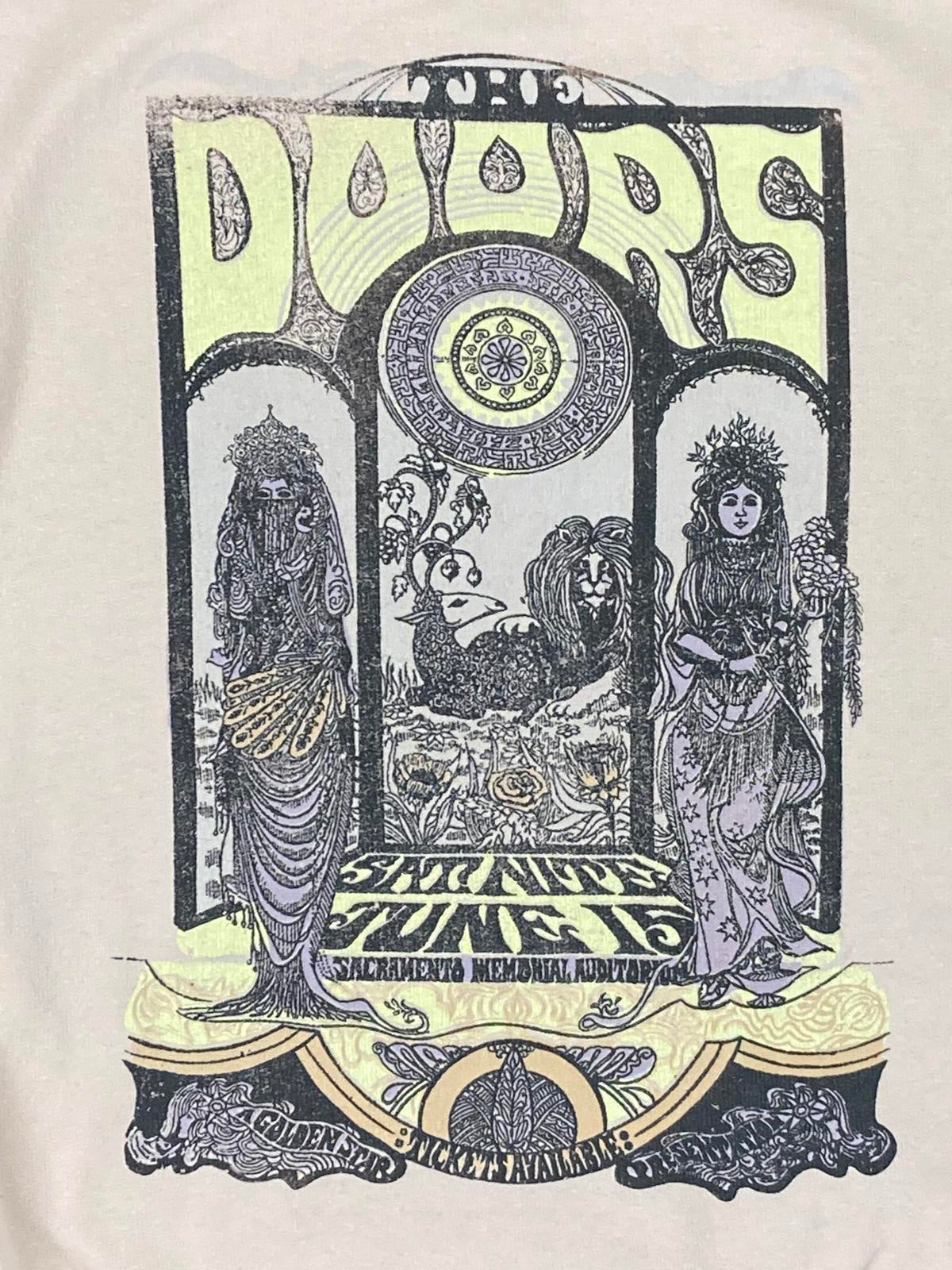 The Doors Unisex Graphic Sweatshirt XL Peach Crewneck Band Pullover